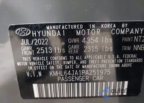 2023 Hyundai Sonata Sel from USA, damaged, VIN KMHL64JA1PA251975